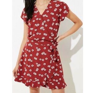 LOFT Floral Wrap Romper Skort